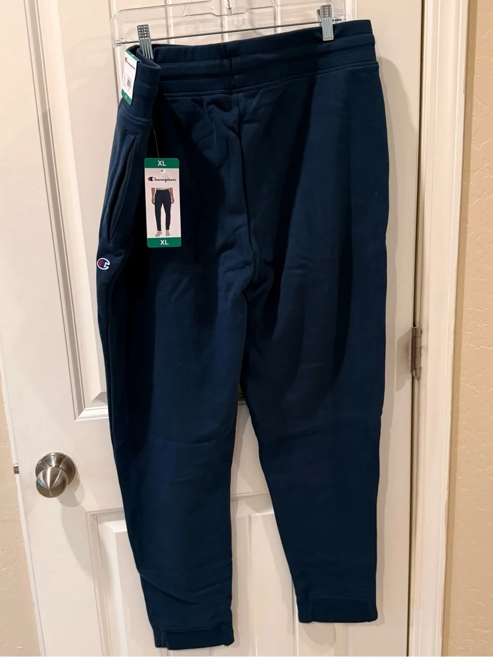Champion Men’s Jogger Sweatpants Blue XL Drawstring Athletic Lounge Pants NWT